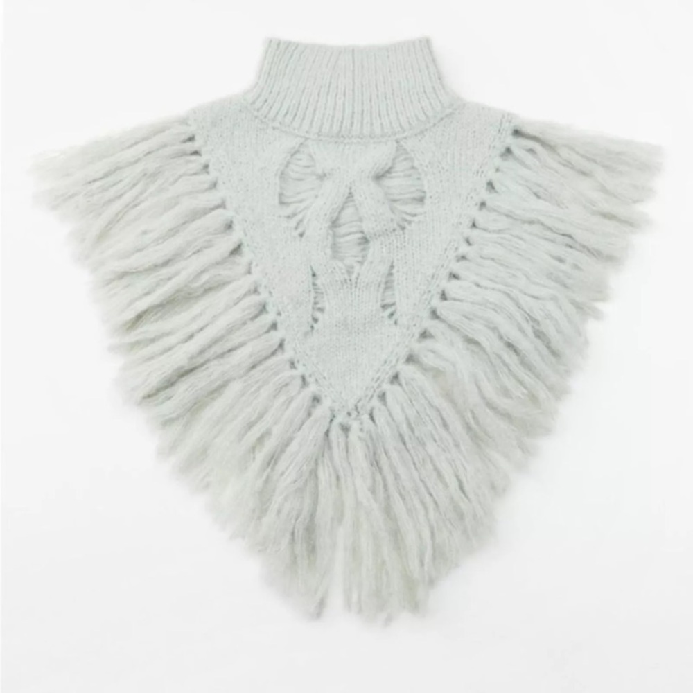 Zara fringe bib top